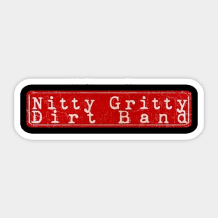 vintage retro plate Nitty Gritty Dirt Band Sticker